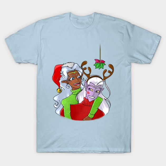 Lotura - Christmas Kiss T-Shirt by AniMagix101